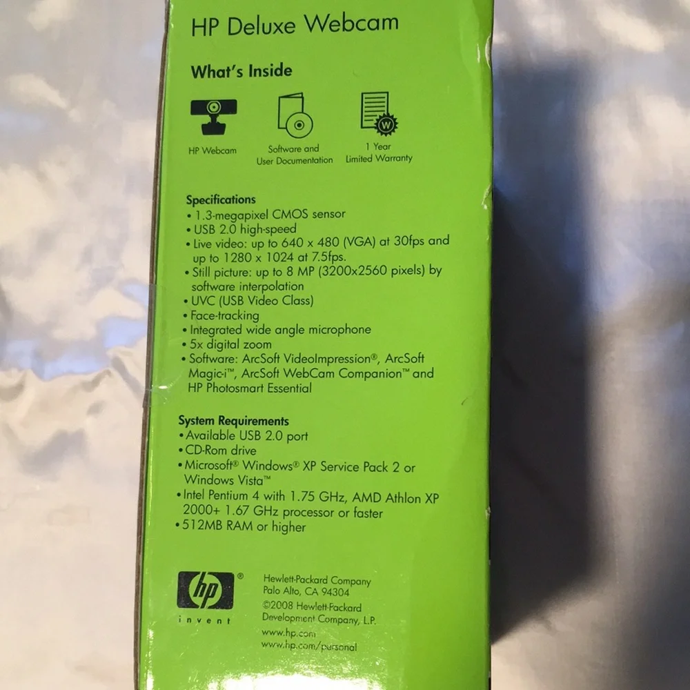 New in Box HP Deluxe Webcam HD Video